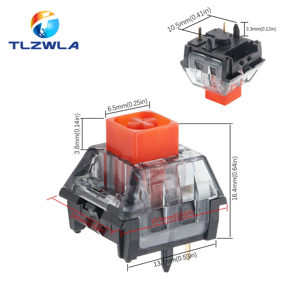 Kailh Box V2 Mechanical Keyboard Switch Set - White, Red, Brown (5-Pack)