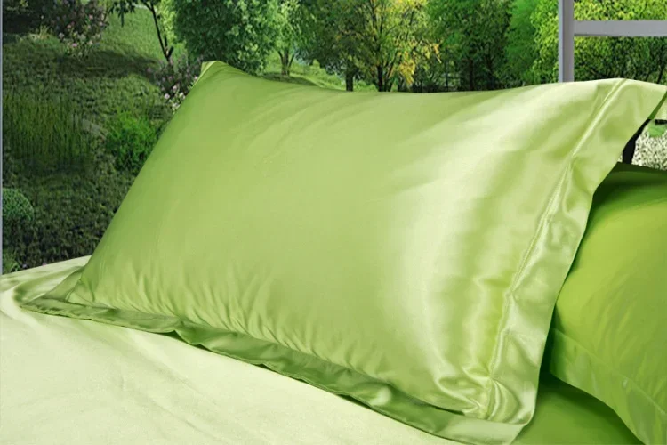 2pcs Silk Pillowcase Camel White Black Silk Satin Pillow Case Multiple Colors 4
