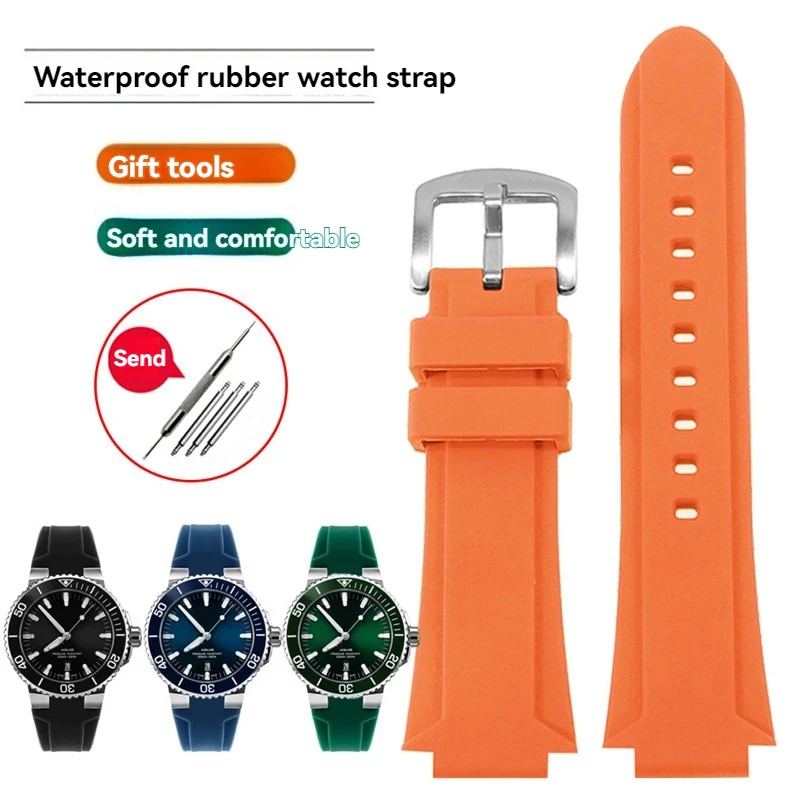 Enhanced Diving Sport Silicone Watch Strap - Modified Convex Rubber Watchband, Men's Waterproof Strap