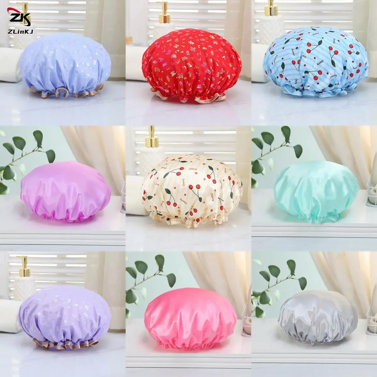 

1 шт., Женская водонепроницаемая двухслойная шапка для душа