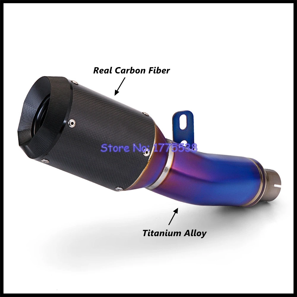 Titanium Alloy Carbon Fiber for Yamaha YZF-R6 2006-2024 Motorcycle Exhaust Slip-on Middle Link Pipe Escape Moto Muffler for R6 - Image 2