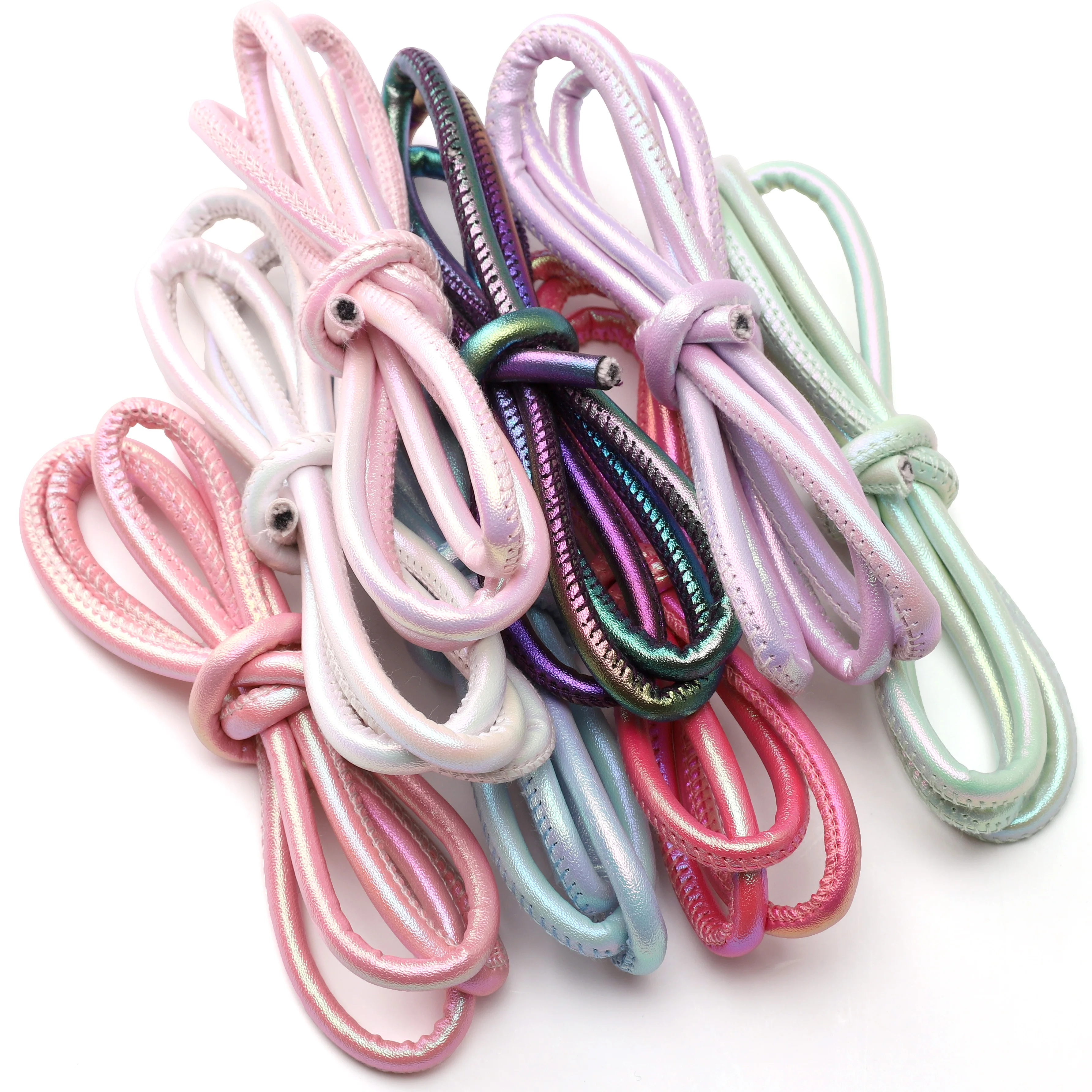 1M 6mm mehrfarbige runde PU-Leder-Seilschnur für Schmuck, handgefertigte Armbänder, Schlüsselanhänger, Lanyards, DIY-Bastelzubehör – Detail 7