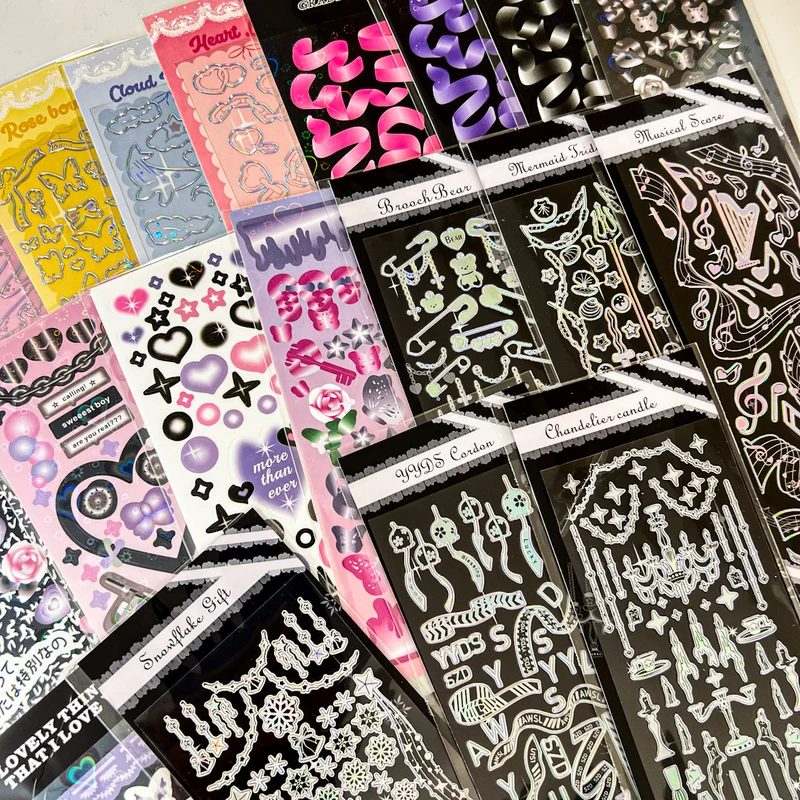 Sharkbang NEW 4/5/6/7/8/9/12PCS BOBO 2 풀 세트 시리즈 장식 스티커 Bullet Idol 앨범 스티커 Ag..