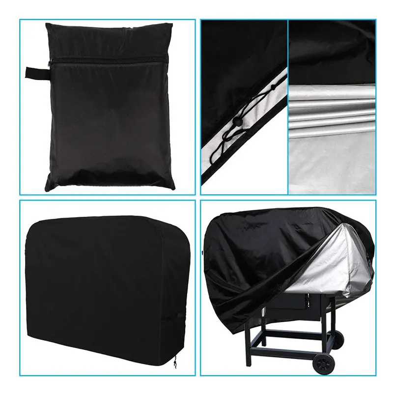 Grill Cover 420D BBQ Outdoor Heavy Waterproof Anti Dust Rain Gas Charcoal Oven Garden Protection Hood
