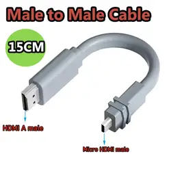 Enhanced Micro HDMI to HDMI Female Adapter Cable - Other (15cm male to male)