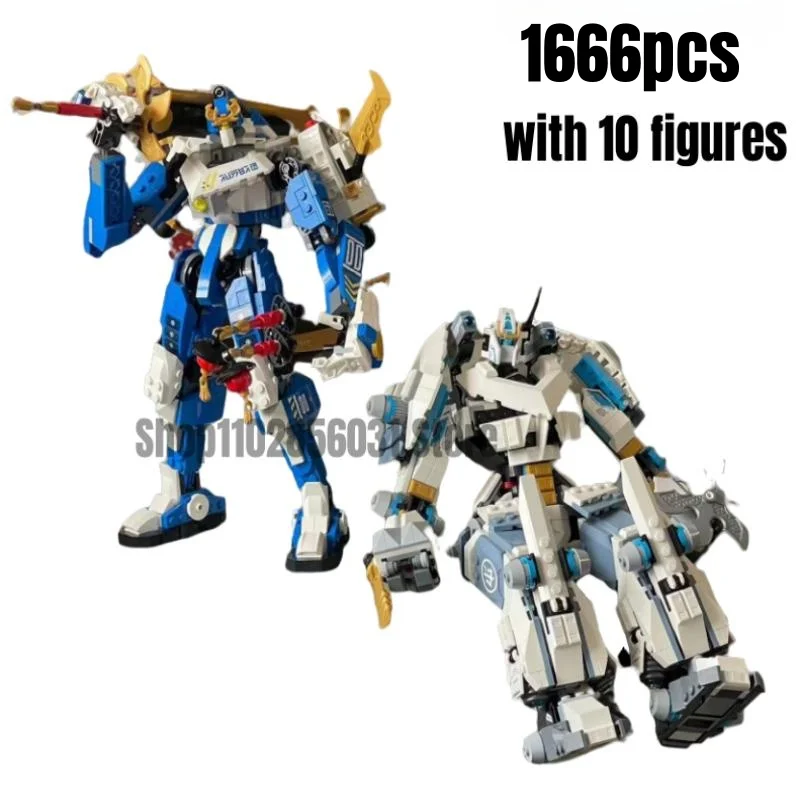 1666Pcs Titan Mech Battle Building Blocks Set Di Modelli Fit 71738 71785 Mattoni Assemblati Giocattoli Per Bambini Regali Di Natale Di Compleanno
