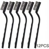 12PCS 7inch Mini Steel Brass Wire Brush Paint Rust Remover For Industrial Devices Surface/Inner Polishing Cleaning Brush 6