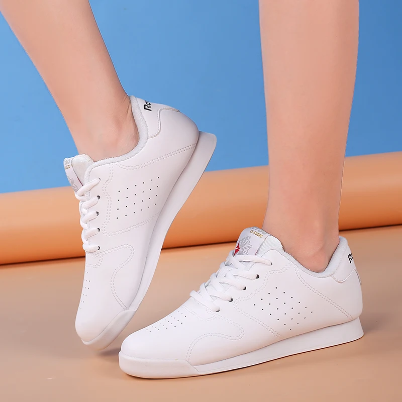 Women's competitive aerobics shoes Children's cheerleading shoes Training competition Small white Adult gymnastics