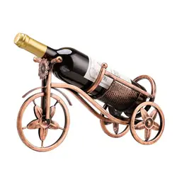 Elegant European Retro Wine Rack: Decorative Metal Tricycle Display and Organizer (A)