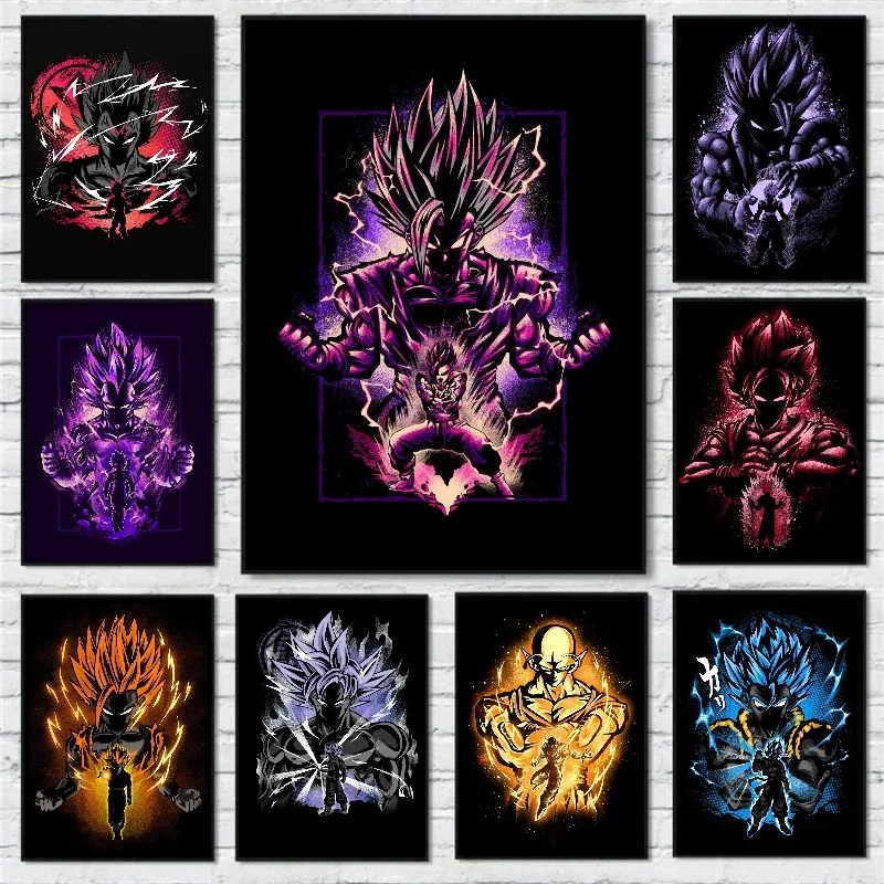 

Bandai Anime Characters Dragon Ball Decorative Poster Goku Gift Painting Living Room Wall Art Prints Modern Home Aesthetic Decor