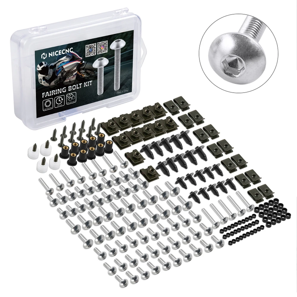 253PCS M6 M5 Verkleidung Schrauben Kit Verschluss Clips Für Honda CRF1100L Afrika Twin Abenteuer Sport CBR1000RR CBR650R Rebel CB650R – Detail 14