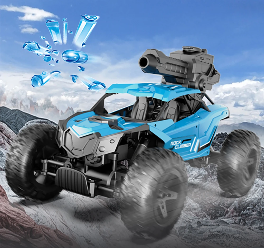 기능성 2.4G 무선 제어 자동차, 4WD 크롤러 물 폭탄 전쟁 탱크, 4WD RC 스프레이 탱크, 남아용 RC 장난감, 어린이 선물 