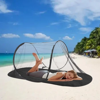Nouveau tapis de tente anti-moustiques de camping en plein air portable type de bateau en plein air installation gratuite moustiquaire de voyage lancée à la main 1