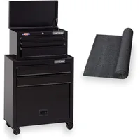 Tool Chest Combo with Drawer Liner Roll, 26-Inch, Rolling, 5 Drawer, Black (CMST82763BK) 1
