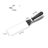 Kitchen Spatula Wooden Handle Grill Turner Stainless Steel Metal Scrape For Pancake Teppanyaki Griddle Cooking Utensil 6