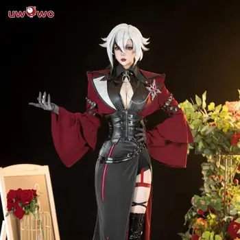 UWOWO Genshin Impact Cosplay Fanart Arlecchino The Knave Music Concert Cosplay Costume Game Costume Halloween Costume