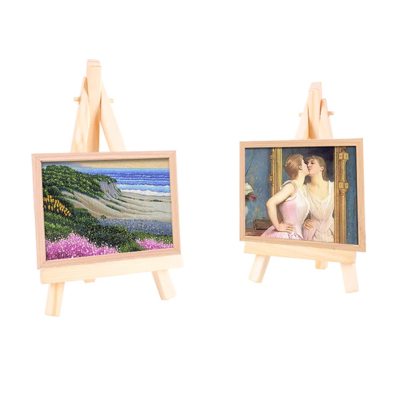 Sketch easel wooden easel wood table easel Mini Easel Frame Wood Tripod Multiple Sizes Meeting Wedding Table Number Name Card Stand Display Kids Painting Home Decor HB-026