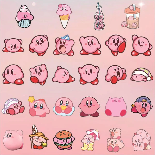 Kirby Self-Adhesive Embroidery Stickers DIY Game Bag Clothes and Shoes  Decoration Hole Repair Subsidy - AliExpress