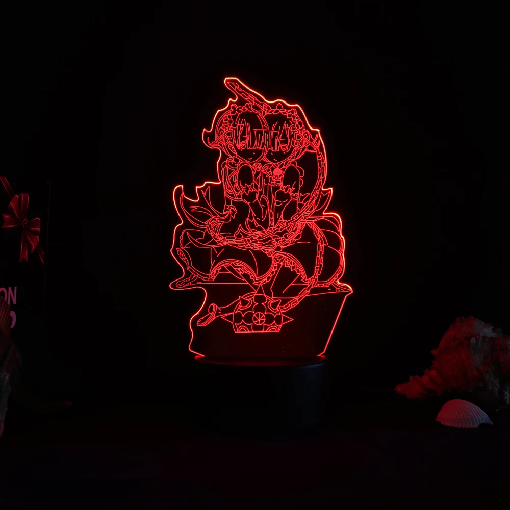 Vida de Partida em Outro Nightlight para Decoração do Quarto Rem e Ram a Partir de re Anime Lâmpada Zero Mundo Presente Aniversário Led Night Light 3d 8 Computers & Electronics