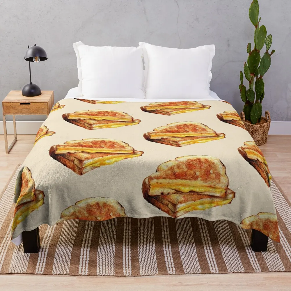 

Grilled Cheese Sandwich Throw Blanket Soft Bed Blankets Luxury St Blanket