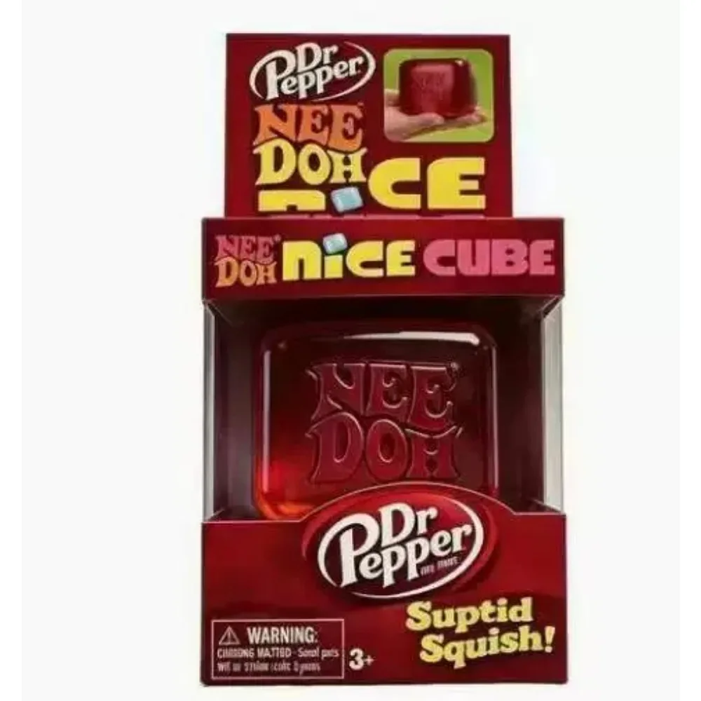 Translucent Red Squishy Stress Relief Cube - BPA-Free Fidget Toy