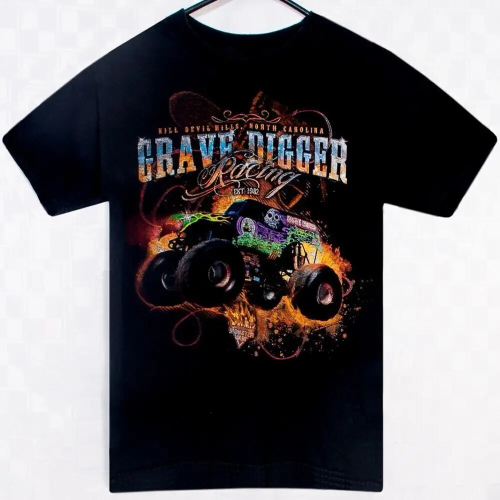 Grave Digger Racing Team Monster Jam T Shirt Alstyle Black