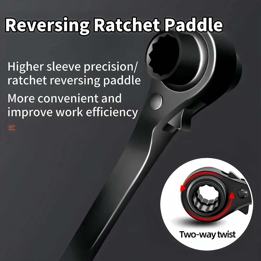 Ratchet Podger Spanner Wrench Quick Release Podger Bar Black Double Ended Socket Ratcheting Podger Scaffold Spud Wrench