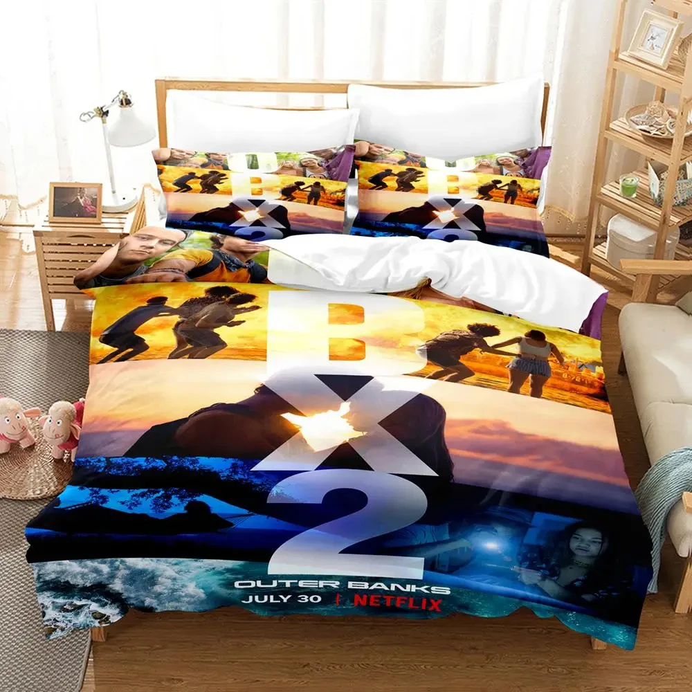TV Outer Banks Bedding Set Boys Girls Twin Queen Size Duvet Cover Pillowcase Bed Kids Adult Fashion Home Textileextile 3
