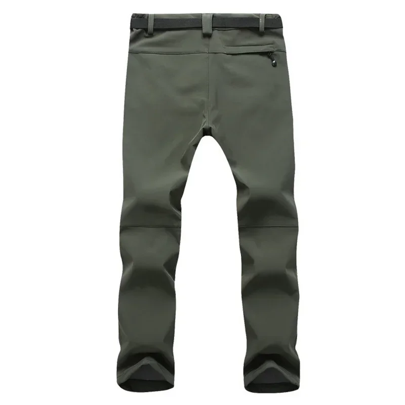 Skiing Pants Winter Men Hiking Camping Outdoor Soft Shell Warm Waterproof Fleece Windproof Walking Trekking
