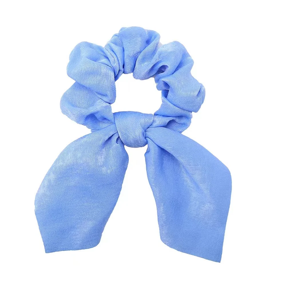 Floral Bow Scrunchies - Stylish Elastic Hair Ties