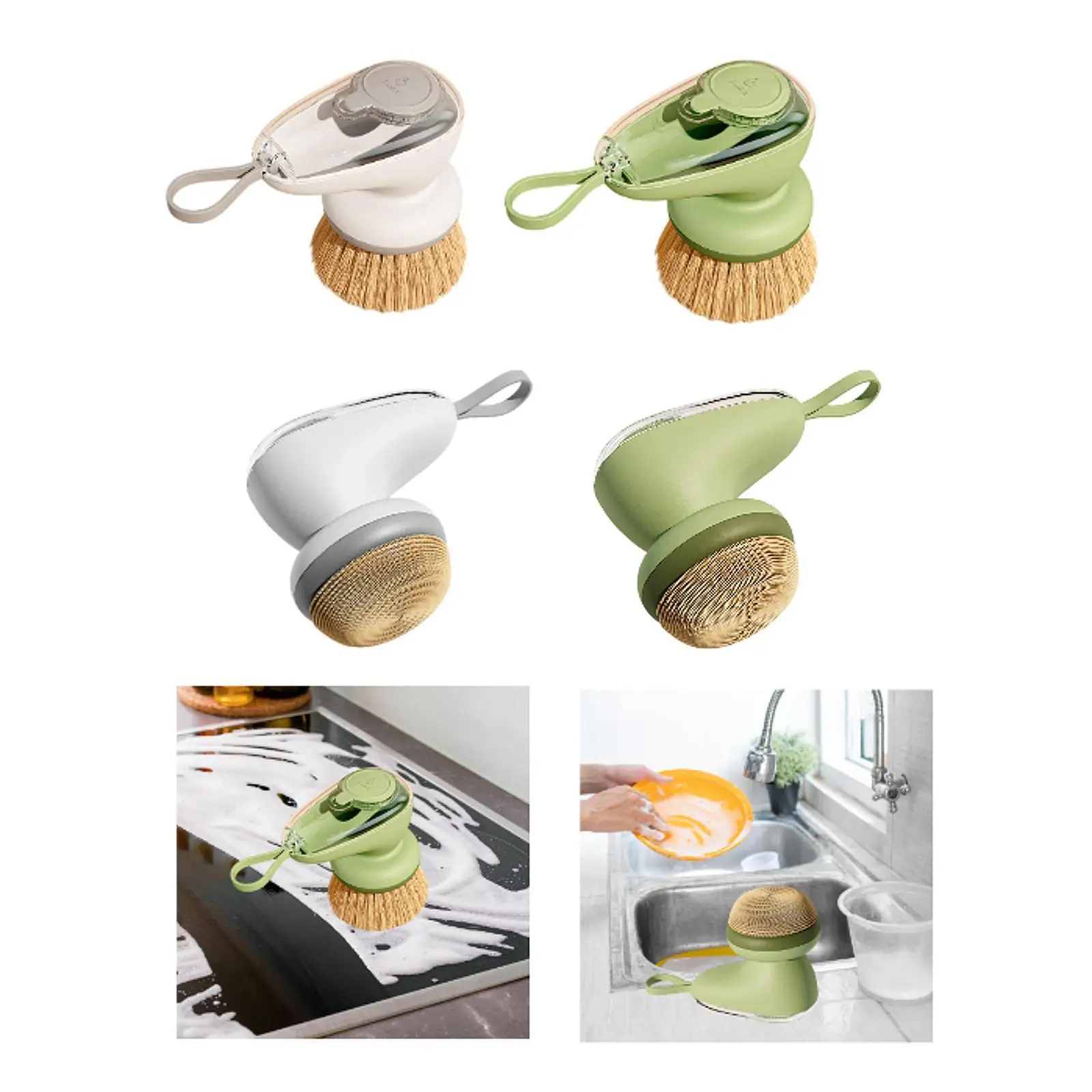 Soap Dispensing Dish Brush Kitchen Essentials Convenient Multiuse Pot Cleaning Brush Kitchen for Pot Scrubber Pan Dishes