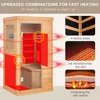 Infrared Sauna, Full Spectrum Infrared Sauna for Home, Indoor Dry Sauna with 4 Heater Panels, Bluetooth and Tempered Glass 2