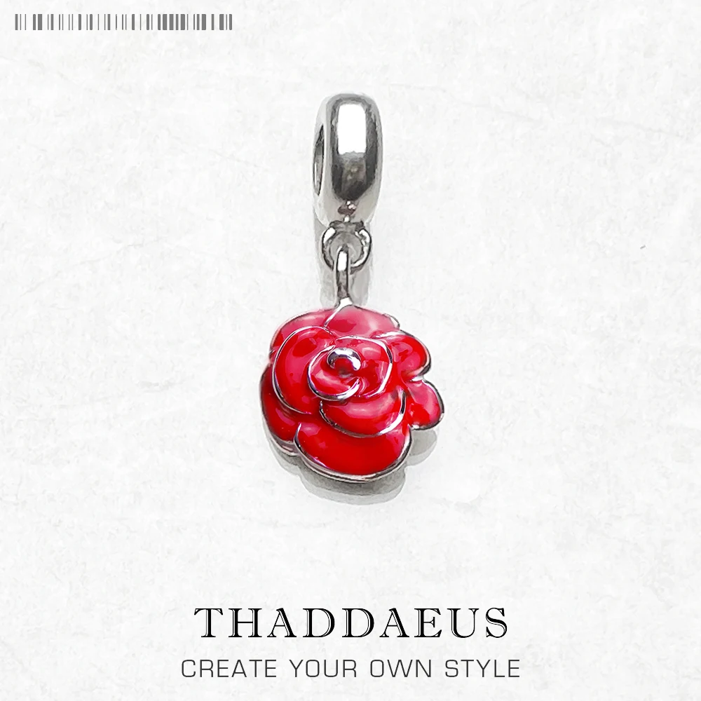 Pandora Sparkling Red Rose In Bloom Charm - Pandora Charms From Gift - Foto 7