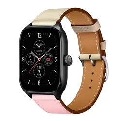 Elegant Leather Watch Band - Premium 20mm/22mm Strap for Amazfit balance (10 Cherry pink)
