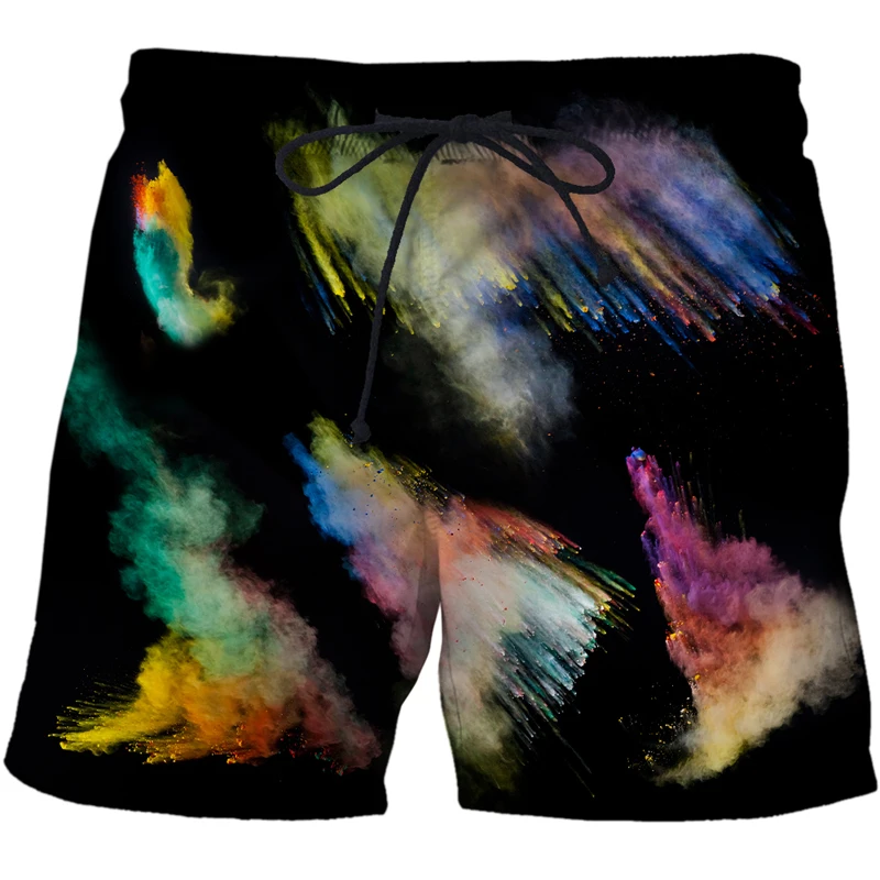 2022 Mens 3D printed beach shorts Speckled tie dye pattern loose shorts pants off white sports shorts high waist casual Swimsuit casual shorts Casual Shorts