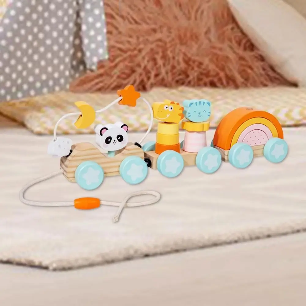 Number/Animal Magnetic Wooden Train Toys Mathematical Operation Exercises Hand-eye Coordination Montessori Number Train Set