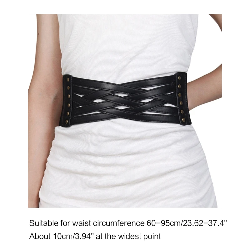 Cinturones de cintura ancha para mujer, corsé elástico de cuero PU,  cinturón ceñido de 68cm, cinturones gruesos modernos para ropa de calle,  vestidos, Fernando Cinturón