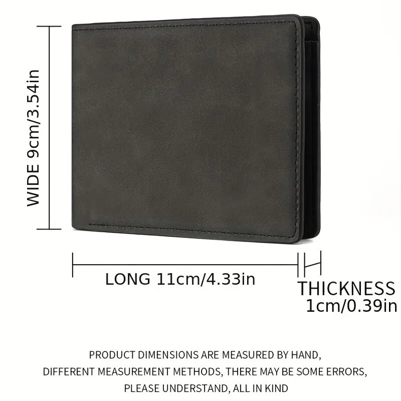 2023 New Wallet Men Short Dollar Clip Zipper Simple Soft Leather Lightweight 3