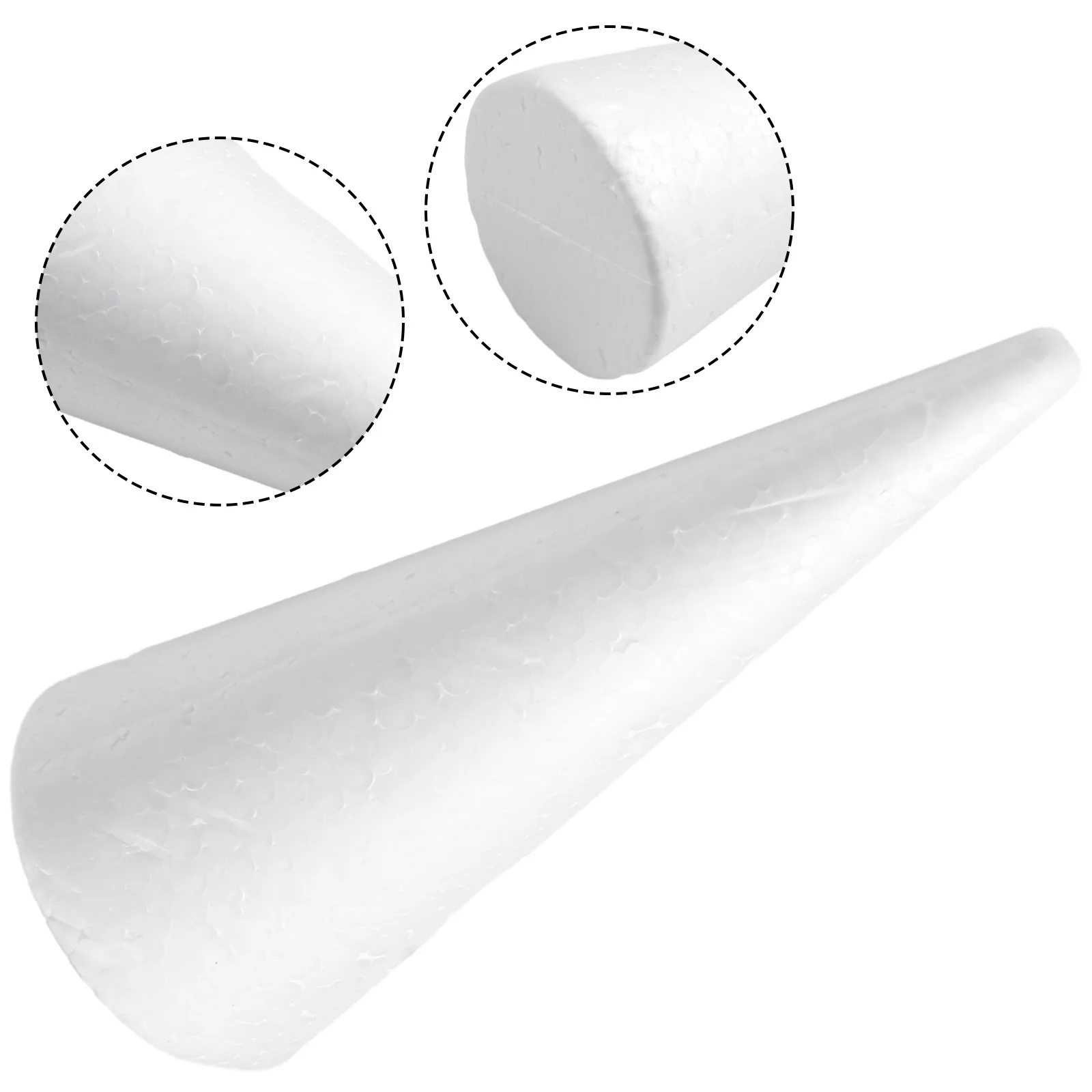1 Stück DIY Kunst Weihnachten Party Dekor für Kunst handwerk Handwerk Kuchen Topper Schaum kegel DIY Handwerk Polystyrol bildet kleinen großen weißen Schaum – Detail 4