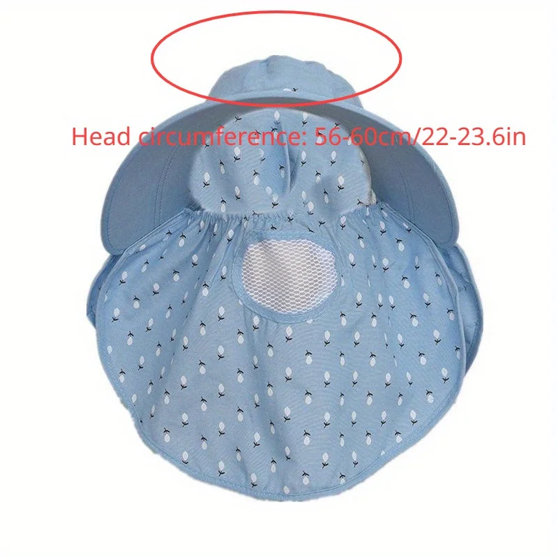 1PC Ladies' Sun Hat, Integrated Mask Hat, Large Brim, Outdoor Fisherman Hat, with Breathable Mesh,suitable for Spring and Summer