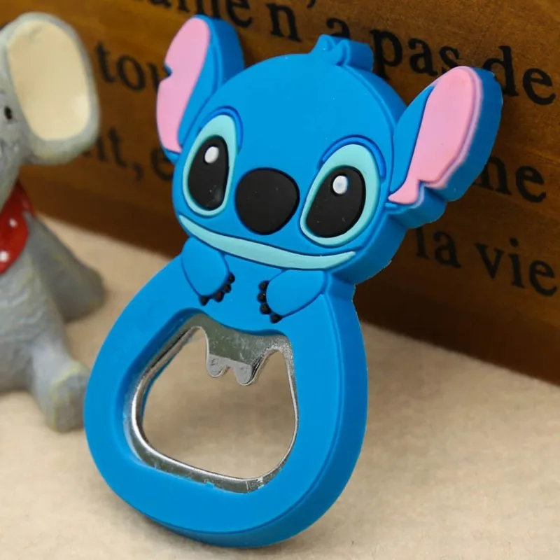 

Disney Lilo & Stitch Anime Cute PVC Bottle Opener Creativity Funny Gift Cartoon Stitch Fridge Magnet Home Tavern Party Supplies