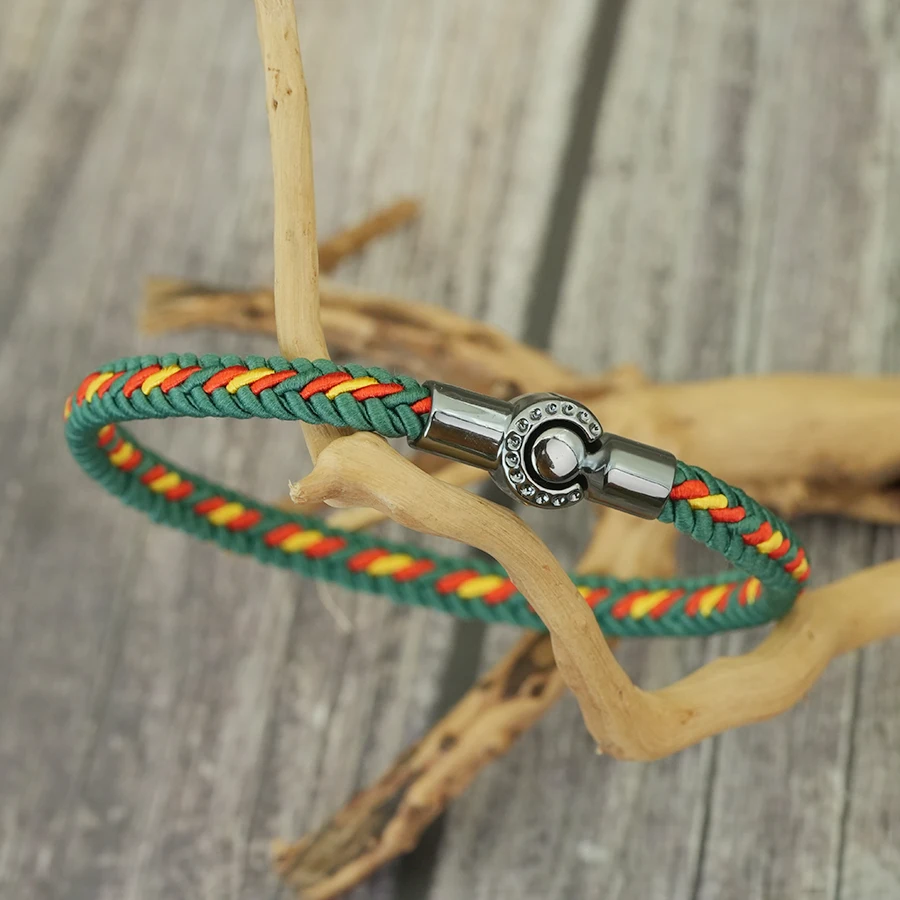 Mens Rope Bangle Ethnic Cord Chain Bracelet Street Hiphop Accessory