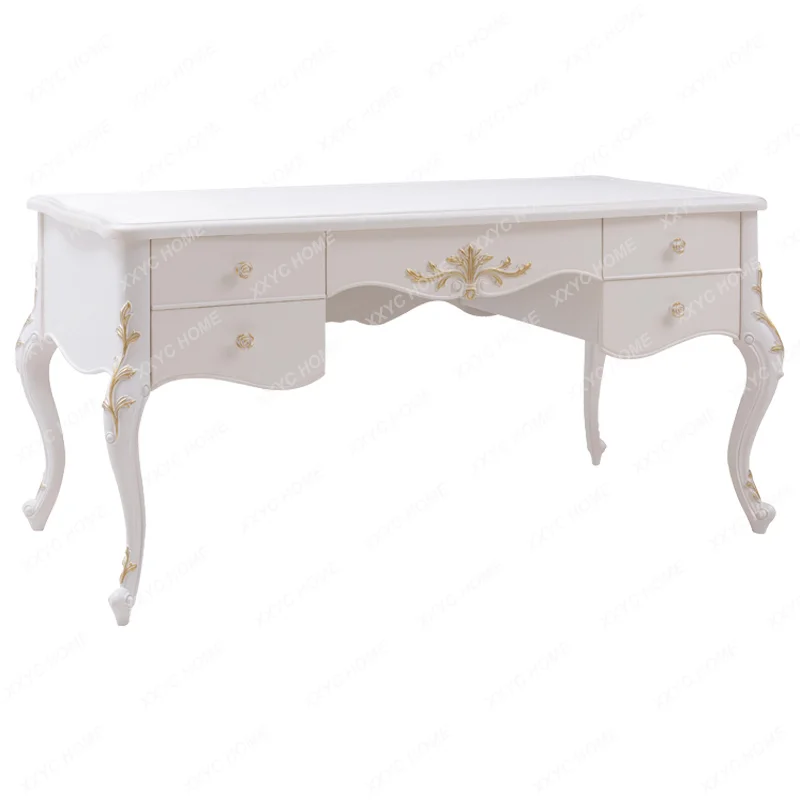 Country 1.5M Desk European Solid Wood Furniture Bedroom Desk Small French Desk