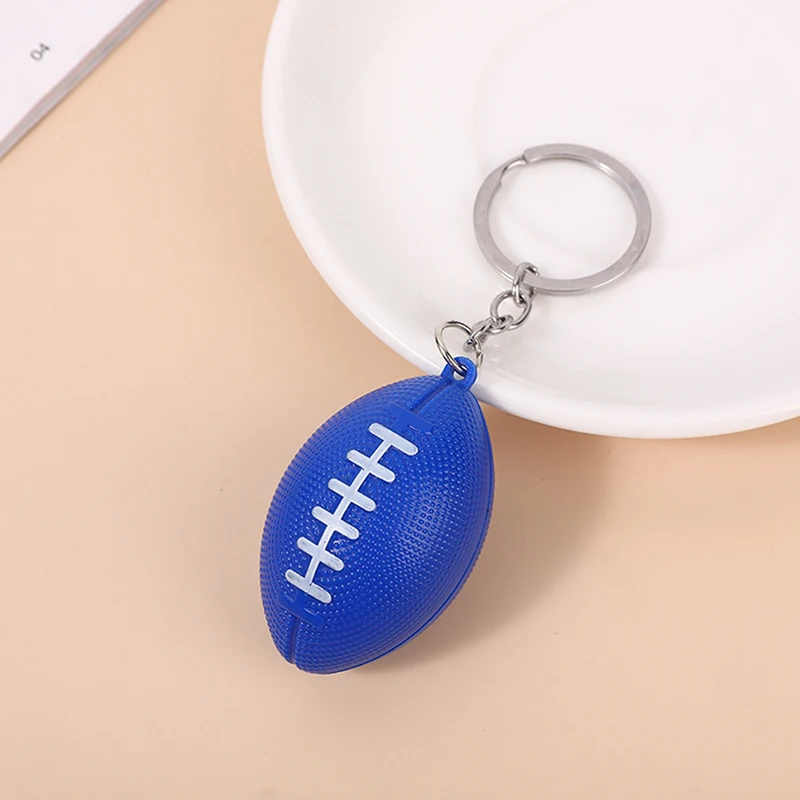 Rugby Keychain Novelty Gift Creative Sports Keyring Car Accessories Birthday Party Gifts Present 1PC