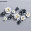 Handmade ceramic flowers wall decor Creative living room 3D pendant Wall decor with TV background Home decoration accessories 4