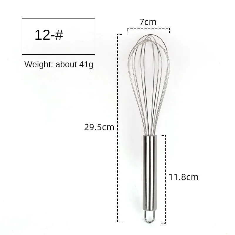 Stainless Steel Balloon Whisk - Manual Egg Beater and Mixer