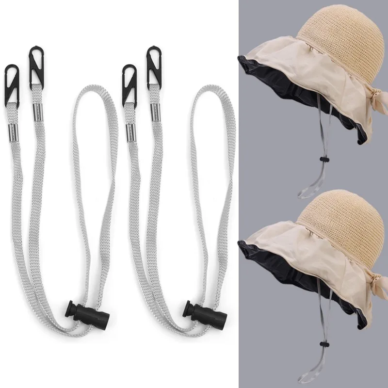 바람 턱 코드용 조절 가능한 모자 로프, 보트 라이딩 방풍 모자 스트랩, 다기능 분실 방지 행잉 모자 리테이너 