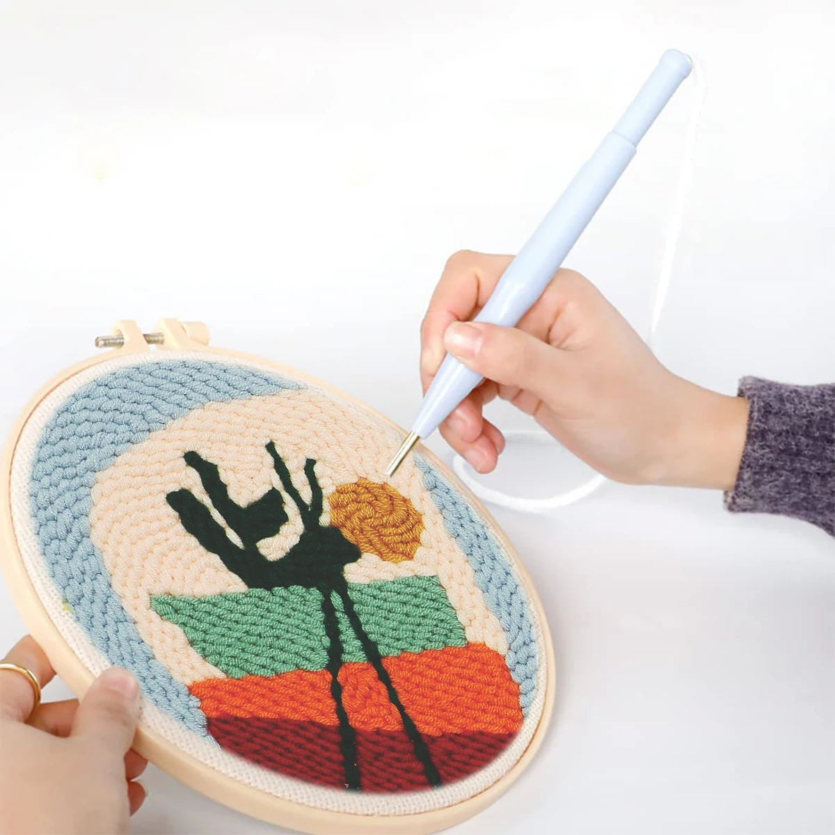 Abstract Punch Needle Kit for Beginners