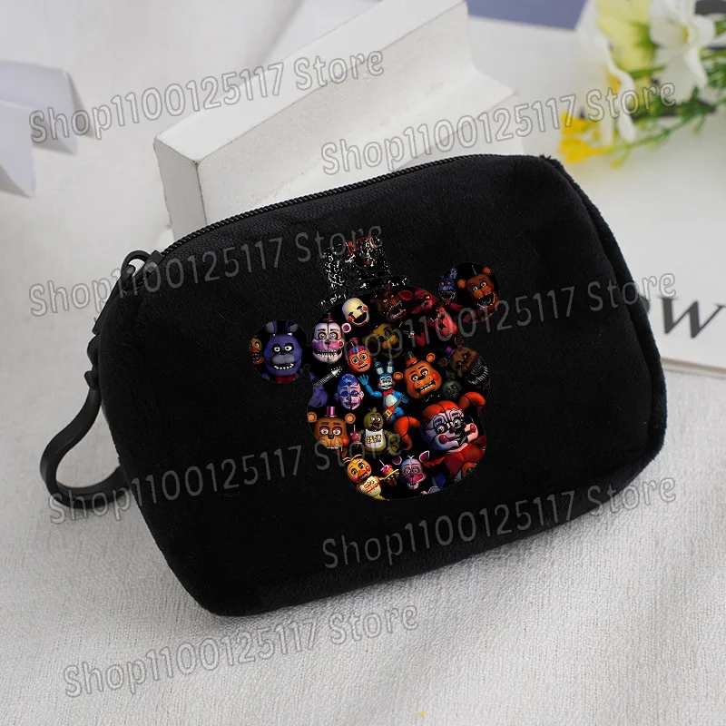 Cute Coin Purse with Key Ring - Soft Zipper Square Wallet and Card Holder with Hanging Accessories