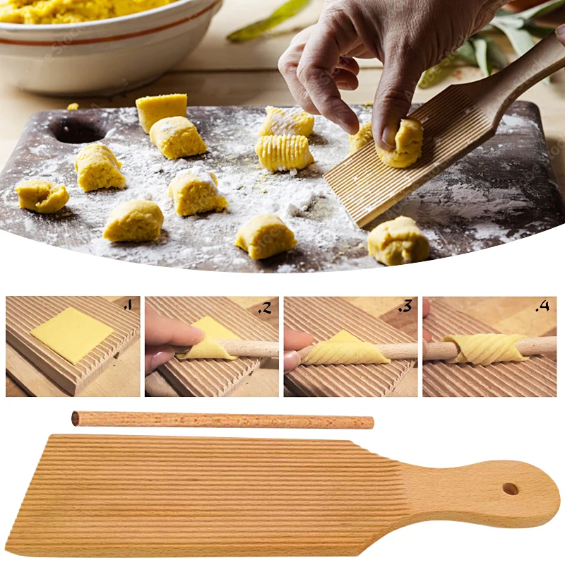 Pasta Making Tools Gnocchi Paddle Wooden Butter Paddles Pasta Board Stripper Garganelli Stick